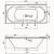 Jika Ecliptica Акриловая прямоугольная ванна 180х80, с монтажным комплектом и сифоном в Анапе
