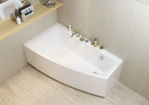 Cersanit VIRGO MAX Асимметричная акриловая ванна 160x90, правосторонняя, без ножек, белая в Анапе