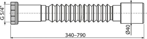 Alca Plast A740 Гибкое соединение 5/4"×40, металл в Анапе